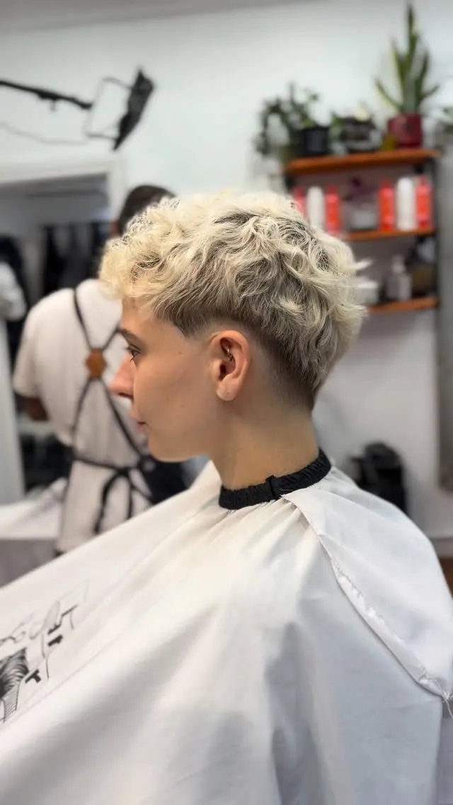 Platinum blonde crop