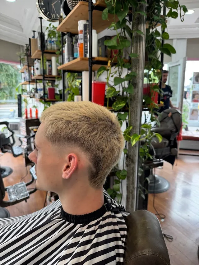 Blonde crop, side profile